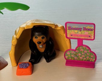 Vintage 1992 Kenner Littlest Pet Shop LPS Chat Gris Grey Cat Cutesy Kittens