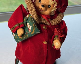 Vintage Christmas Bear | Vintage Musical Christmas Bear | Musical Christmas Bear | Christmas Bear | Vintage Musical Bear