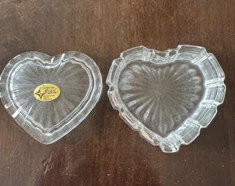 Vintage Trinket Dish | Glass Heart Dish