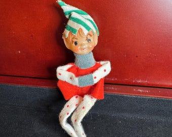Knee-Hugger Christmas Elf | Vintage Pixie Elf | Vintage Knee Hugger Christmas Elf | Christmas Pixie | Vintage Christmas Elf