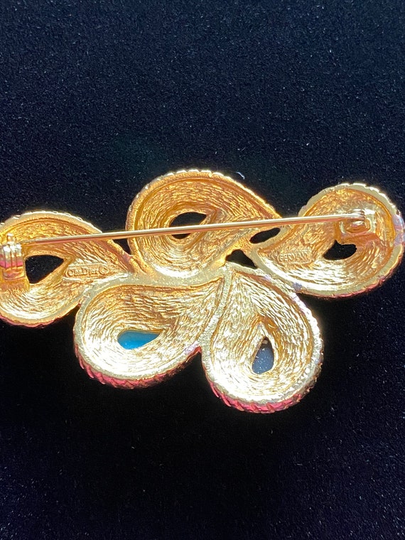 Christian Dior Vintage Brooch Turquoise Germany S… - image 2