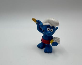 Vintage Bathing Smurf | Vintage Spa Smurf | Smurf Toy | Vintage Smurf | Bathing Smurf | Spa Smurf