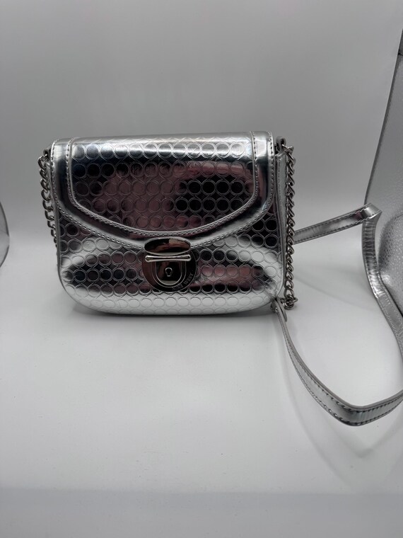 Nine West Crossbody | Nine West Silver Purse | Nine West Purse | Silver Purse | Silver Metallic Nine West Bag
