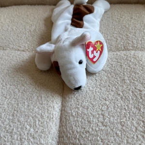 Rare Butch the Bull Terrier Ty Beanie Baby - Tag Error