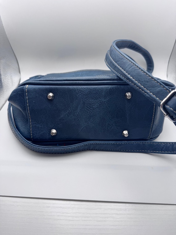 Embroidered Crossbody Bag | Vintage Embroidered Bag | Blue Embroidered Purse View 5
