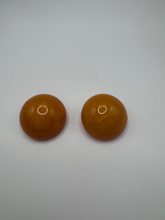Butterscotch Bakelite Earrings | Butterscotch Bakelite Clip on Earrings | Vintage Bakelite Earrings | Vintage Butterscotch Bakelite Earrings