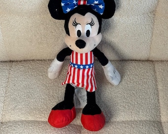 Minnie Mouse | Patriotic Minnie Mouse | Minnie Mouse Plush | Large Minnie Mouse Plush | Minnie Mouse Plush Toy | USA Minnie Mouse
