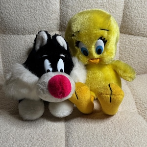 Tweety Bird Plush | Vintage Tweety Bird | Tweety and Sylvester | Sylvester Plush Toy | Tweety and Sylvester Plush | Vintage Sylvester Toy