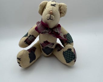 Patch Work Bear | Patch Work Teddy Bear | Vintage Patchwork Bear | Patchwork Bear | Patchwork Teddy Bear | Vintage Patchwork Teddy Bear
