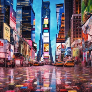 Wow factor backdrop or cloth of Times Square looking place
