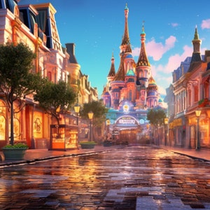 Backdrop of cloth of Main Street