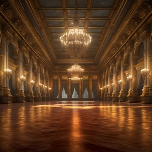 Wow factor backdrop or cloth of ballroom for printing or projecting theatre or photography
