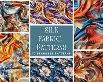 Floral Fabric Seamless Patterns: Commercial Use (Digital Download)