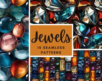Jewel Glass Digital Pattern: Seamless Scrapbook Design (PNG)