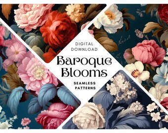 Naadloos bloemenpatroon: digitaal papier voor commercieel gebruik (PNG)