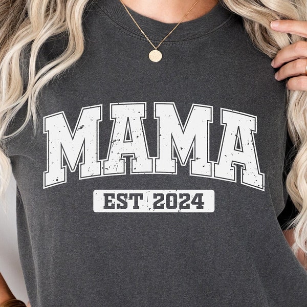 Mama EST 2024 PNG SVG, Mothers Day Svg, Mama Png, Mama Shirt Designs, Gift for Mom, Sublimation Designs, Digital Download
