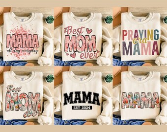 Mother's Day Png Bundle, Mother's Day Png, Mama Png, Floral Mama Png, Retro Mom Png, Mom Png, Mama Shirt Designs, Sublimation Designs, Png