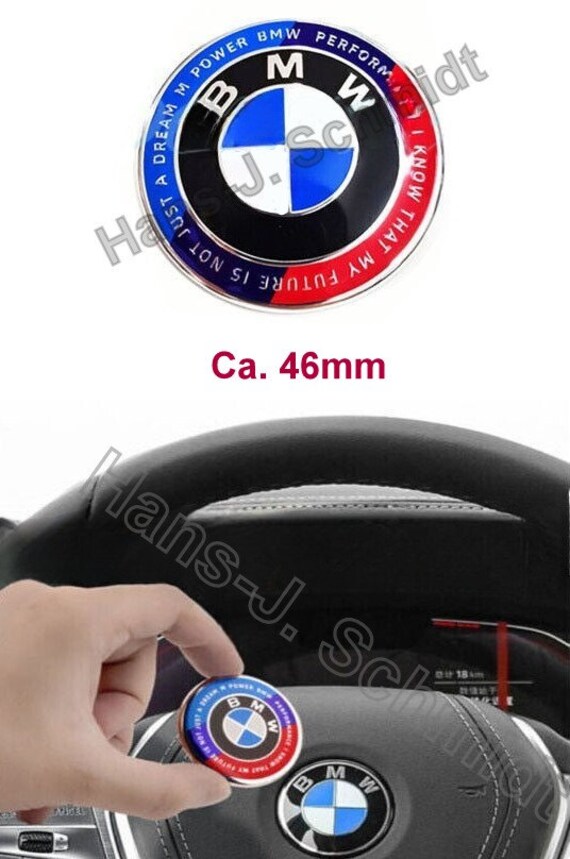 BMW 45mm Steering Wheel/AIRBAG Center Cap Cover Sticker Emblem Badge For  BMW 1 3 5 6 7 Z3 Z4 X Series on OnBuy