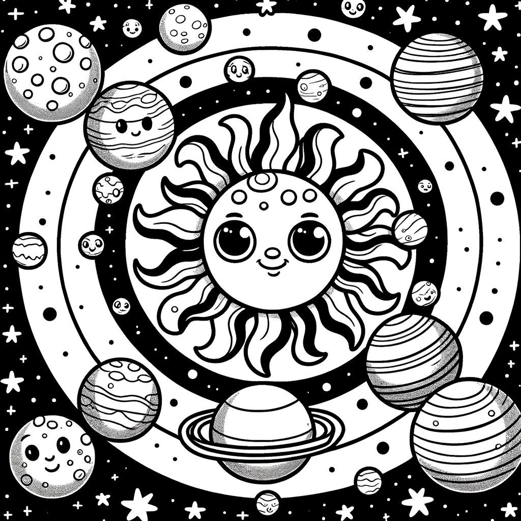 Cosmic Adventures Coloring Book - Space Exploration Digital Pages