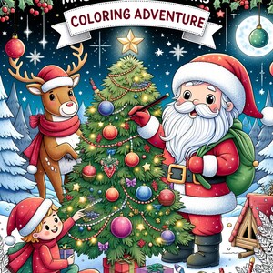 Magical Christmas Coloring Book - Festive Holiday Digital Pages for All Ages - Printable PDF Download