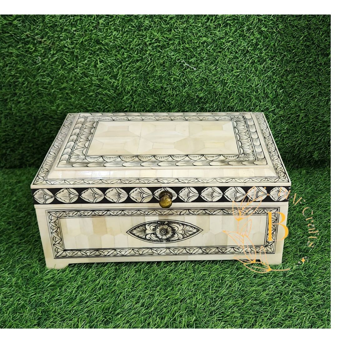 Large Bone Inlay Storage Box Bone Inlay Jewellery Box , Bone Inlay Storage Box , Bone Inlay Box ...