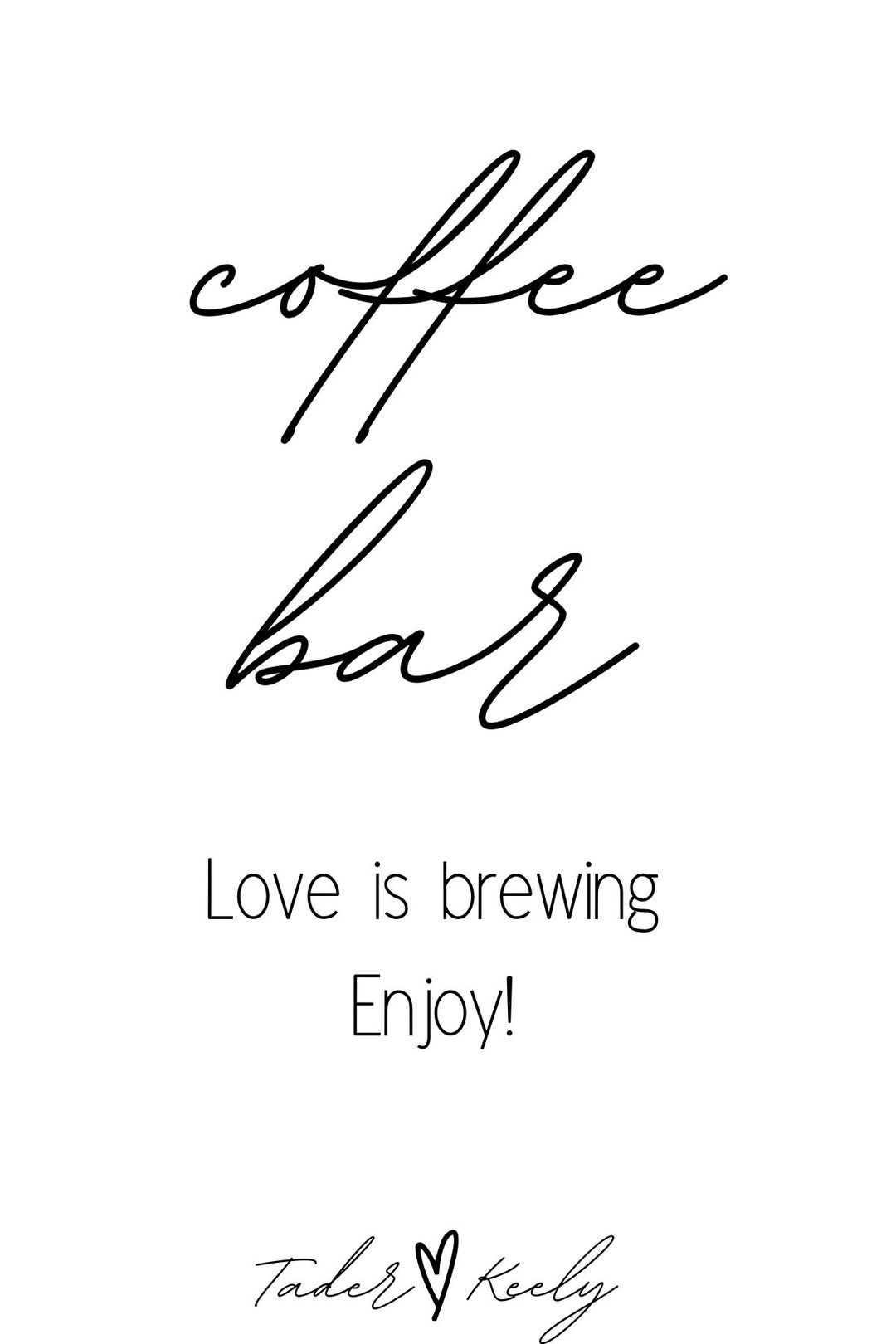 Coffee Bar Sign Etsy