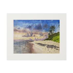 Watercolor Painting &quot;Island Dreams&quot; - Fine Art Prints w/ Paper Frame