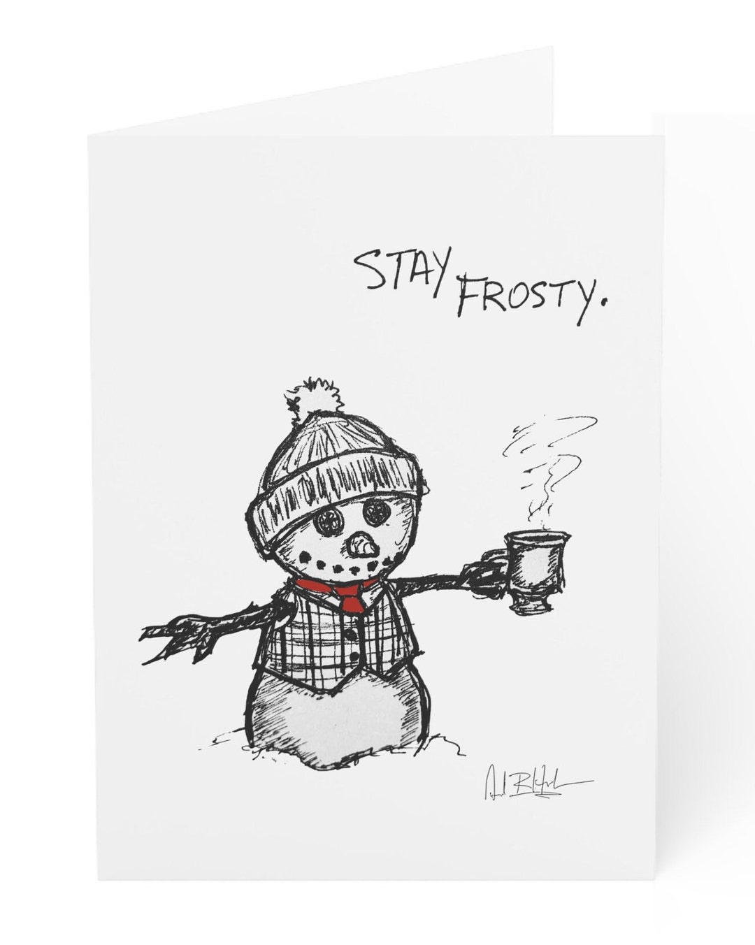Holiday stay Frosty Greeting Cards 1 10 30 and Etsy