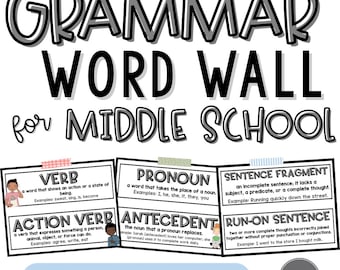 Grammar Word Wall for Middle School Classrooms
