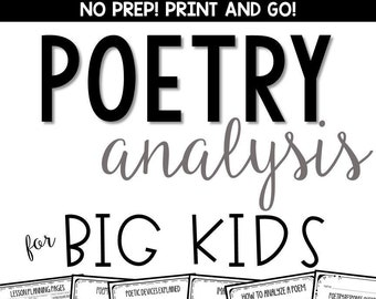 Poetry Analysis Lesson Plans for Middle School