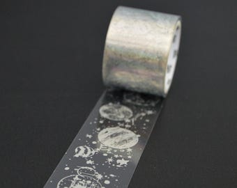 Holo Planetary Universe Transparent Washi