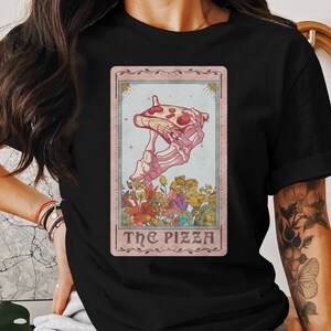 The Slice Pizza Tarot Card Shirt, Occult Mystical Pizza