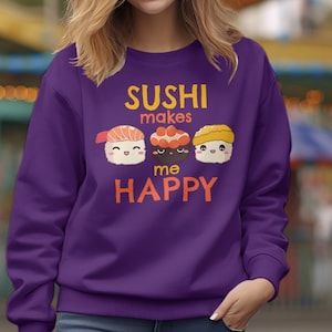 Kawaii sushi nourriture japonaise anime riz japon' Sweat-shirt