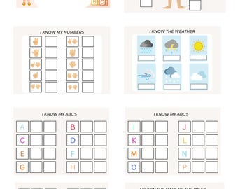 Toddler Busy Book Preschool Learning Binder For Toddler Quiet Book For Kids Homeschool Resources Busy Binder Activity PRINTABLE