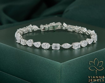 Mixed Shape Lab-Grown Gemstone Gold Wristwear | Handcrafted Fine Jewelry