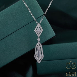 2.50 TCW Kite and Round Cut Lab-Grown Diamond Pendant: A Fusion of Geometric Elegance and Timeless Sparkle,Eco-friendly ,handcrafted jewelry