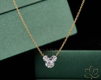 Mickey Mouse Glow: Colgante de Mickey con diamantes cultivados en laboratorio de 1,07 ct en oro amarillo de 14 quilates