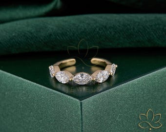 Marquise Lab-Grown Diamond Ear Cuff | 14K Yellow Gold, Piercing-Free