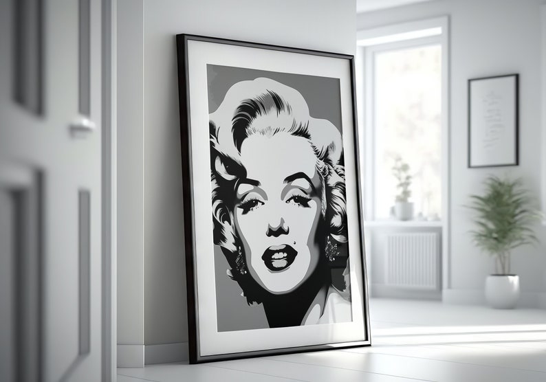 Marilyn Monroe Poster, Black and White, Marilyn Monroe Print, Fashion