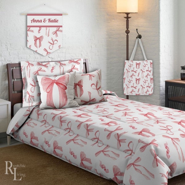Bow Twin Bedding Etsy