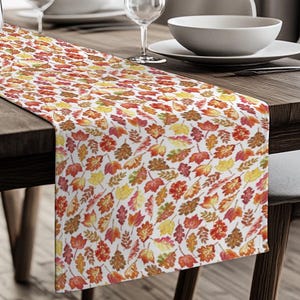Fall Leaf Table Runner Fall Hosting Decor Autumn Table Runner Thanksgiving Table Runner Elegant Fall Table Runner Fall Tabletop Decor Autumn