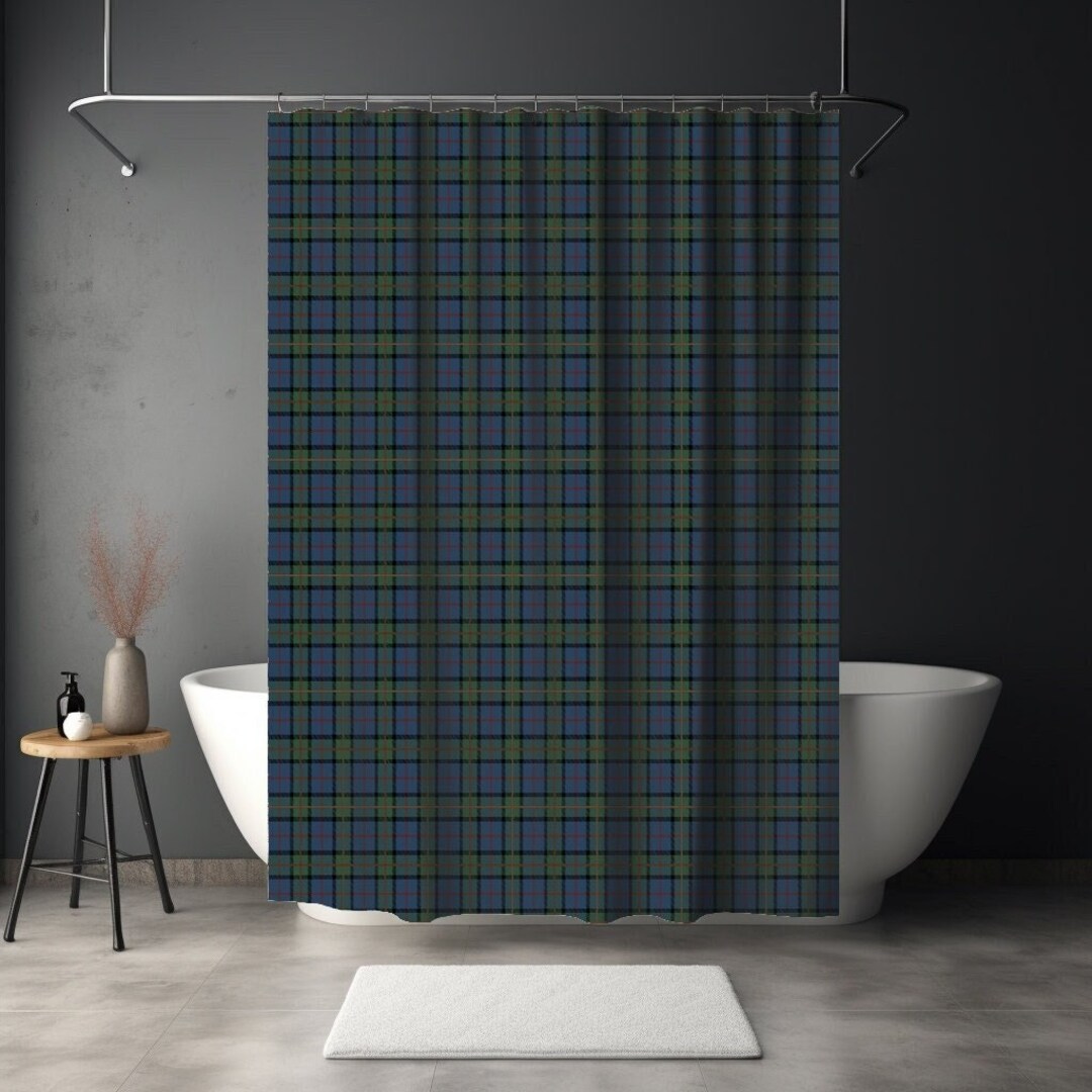 Blue Tartan Plaid Shower Curtain Blue Plaid Shower Curtain Scotch Plaid