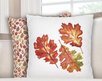 Fall Leaves Pillow Fall Pillow Cover Leaf Pattern Pillow Autumn Pillow Thanksgiving Pillow Elegant Fall Pillow Gift for Thanksgiving Decor