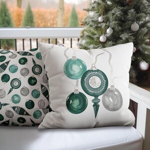 Teal christmas pillows sale