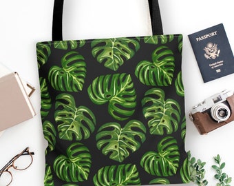 Monstera Albo Tote Bag Monstera Thai Constellation Monstera Variegated Monstera Plant Pattern Bag Biophilic Tote Bag Plant Lady Tote Bag