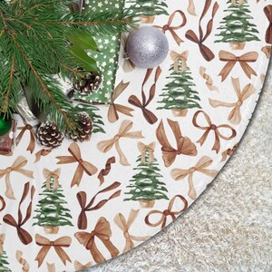 Christmas Tree Skirt Brown Holiday Tree Skirt Brown Christmas Tree Skirt Coquette Christmas Tree Skirt Brown Bows Christmas Tree Skirts