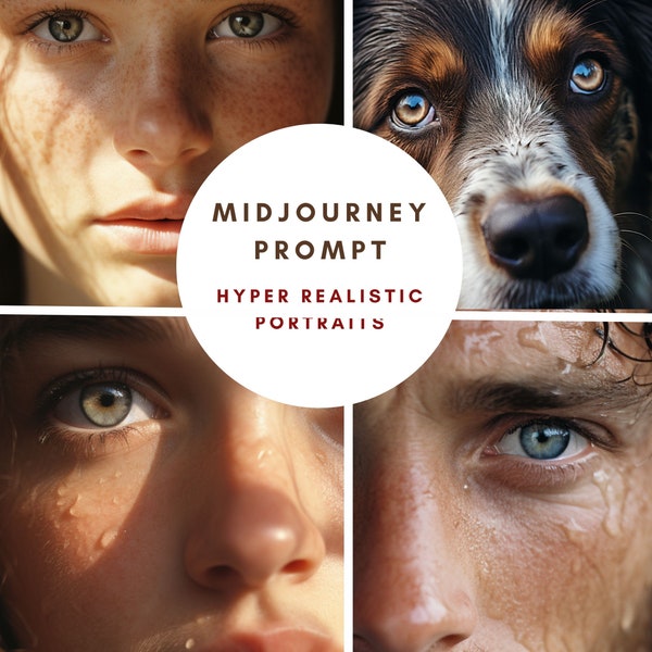 Midjourney Prompt for Hyper Realistic Close up Portraits, Midjourney v5 2023 prompts, Pro Photography midjourney realistic portrait prompts