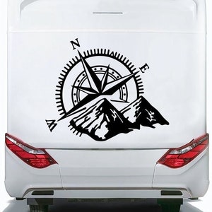 Kit Wohnmobil Caravan Kompass Kardinalpunkte Camper Aufkleber | Aufkleber-Set für Wohnmobil- oder Wohnwagen-Dekoraufkleber | Wohnmobil-Klebedekor-Set