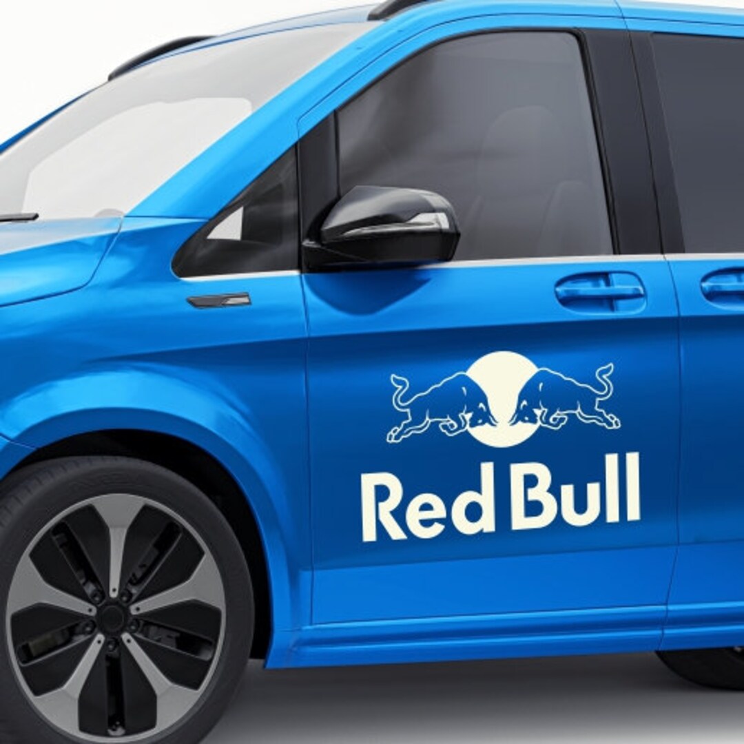4 Pcs Red Bull Sticker Decals Set Motorsport Emblem Decor Kit Etsy