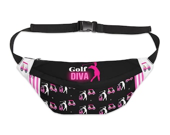 Golf Diva Fanny pack (black with pattern)